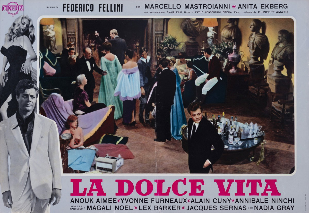 Fotobusta 4 per il film La dolce vita (1960)