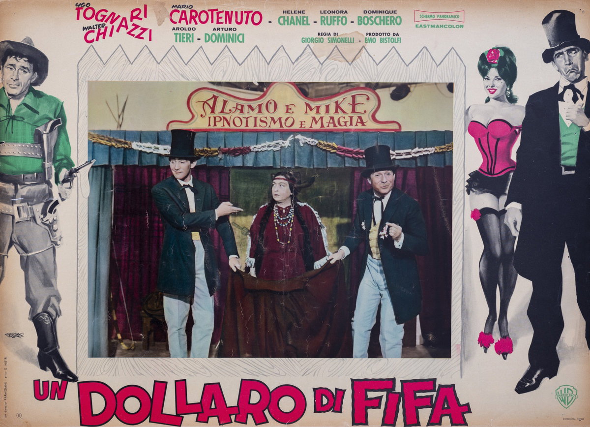 Fotobusta 3 per il film Un dollaro di fifa (1960), dipinto da Giuliano Nistri