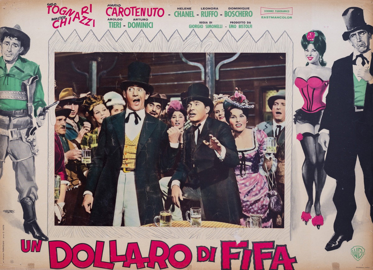 Lobby Card 5 for the film A Dollar of Fear (1960), painted by Giuliano Nistri