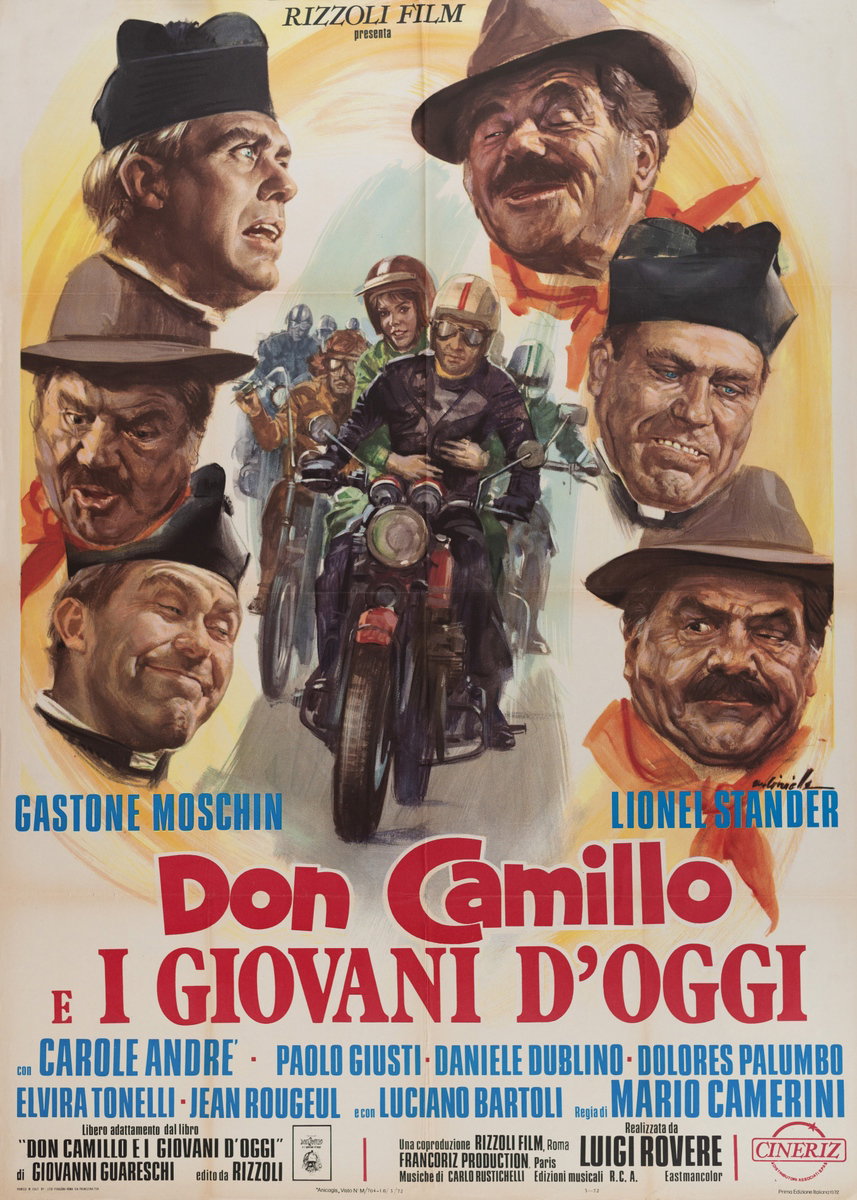 Poster 2 for the film Don Camillo and the Contestants (1972), painted by Averardo Ciriello
