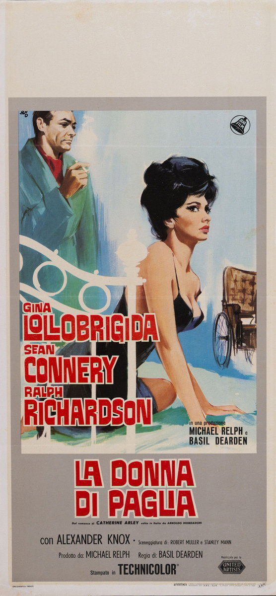 Locandina 2 for the film Woman of Straw (1964), painted by Silvano Campeggi (Nano)