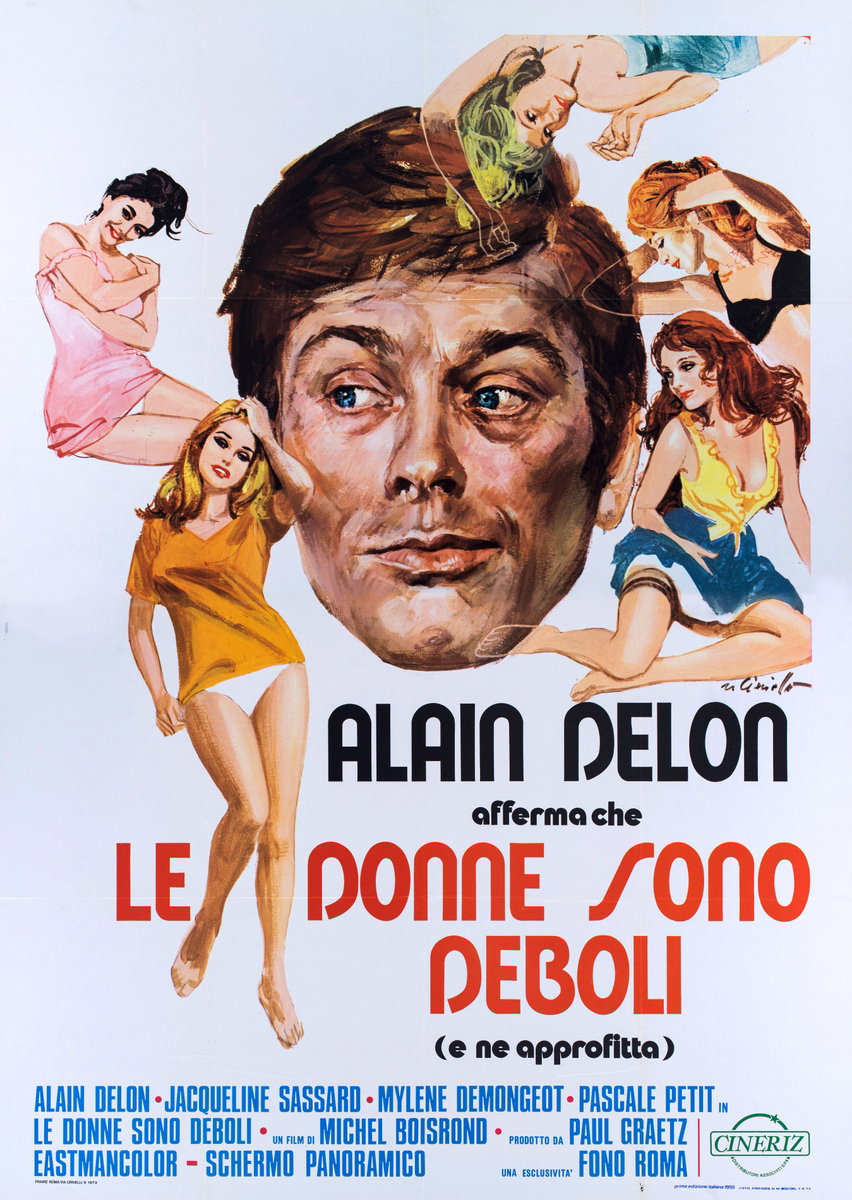 Poster 3 for the film Le donne sono deboli (1969), painted by Averardo Ciriello
