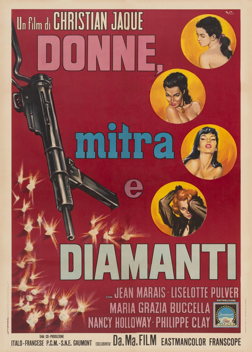 Manifesto 2 per il film Donne, mitra e diamanti (1965)