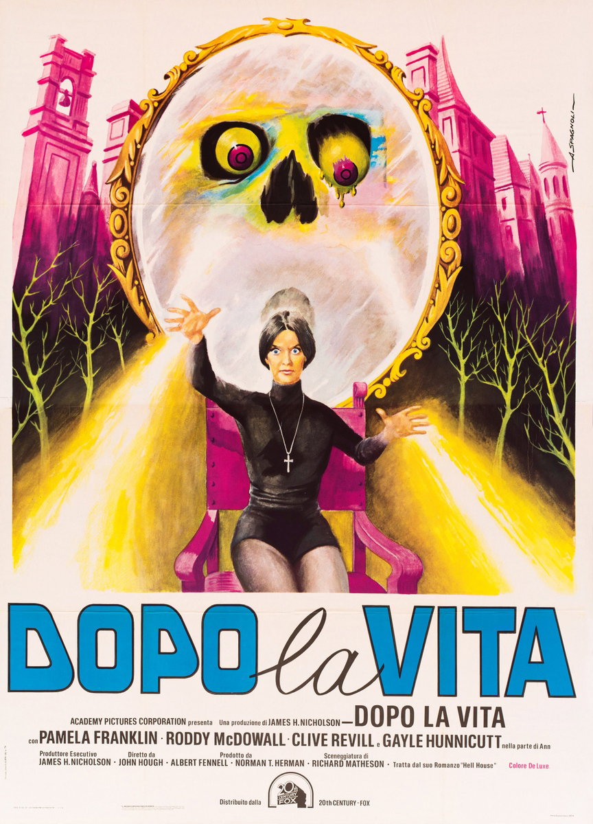 Poster 2 for the film The Legend of Hell House (1973), painted by Angelo Spagnoli