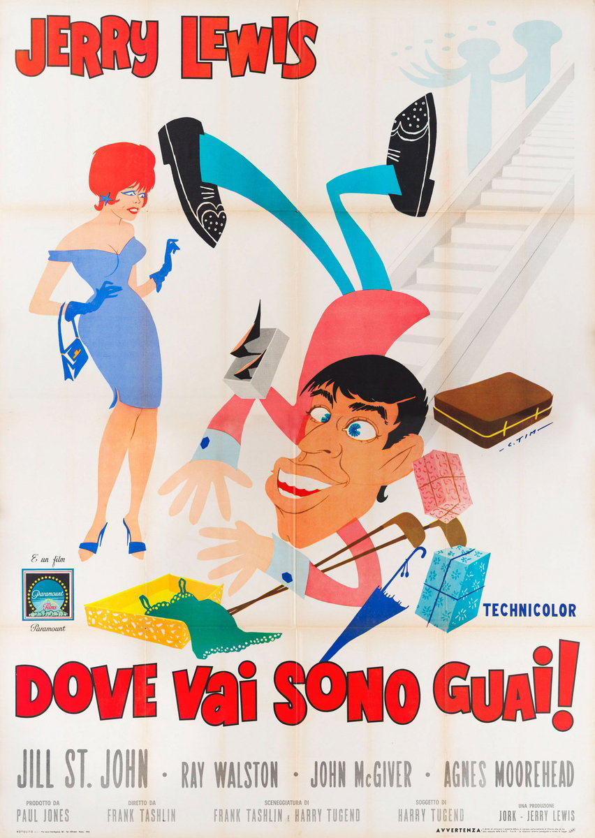 Manifesto 2 per il film Dove vai sono guai! (1963), dipinto da Timperi (C. Tim)