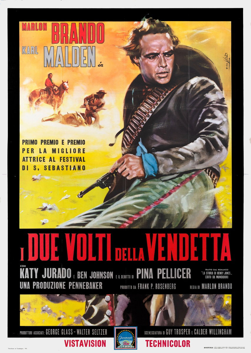 Manifesto 3 per il film I due volti della vendetta (1961), dipinto da Lorenzo Nistri (Enzo)