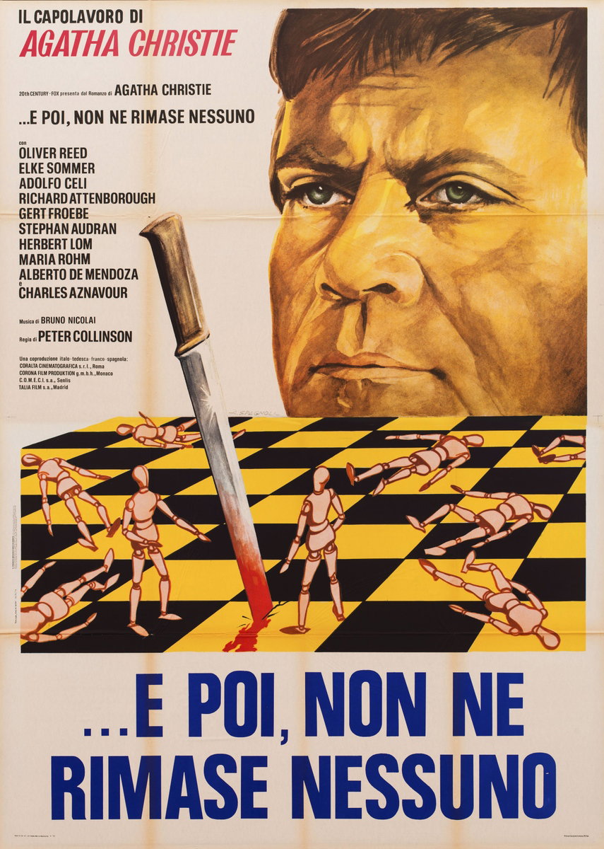Poster 2 for the film And Then There Were None (1974), painted by Angelo Spagnoli