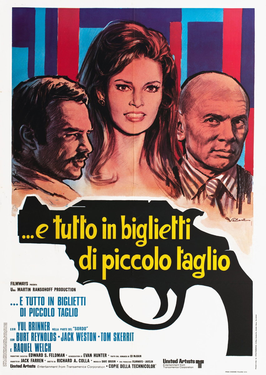 Manifesto 2 per il film E tutto in biglietti di piccolo taglio (1972), dipinto da Marcello Colizzi