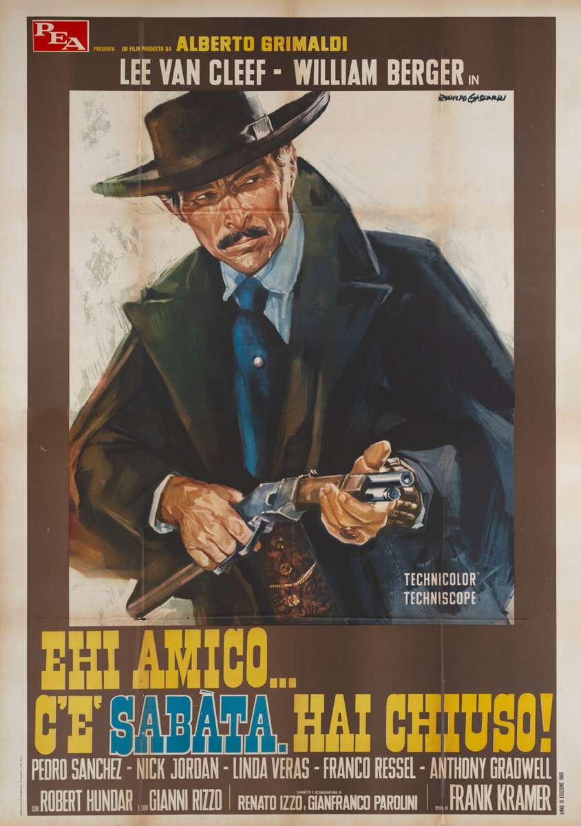 Manifesto 2 per il film Ehi amico... c'è Sabata. Hai chiuso! (1969), dipinto da Rodolfo Gasparri