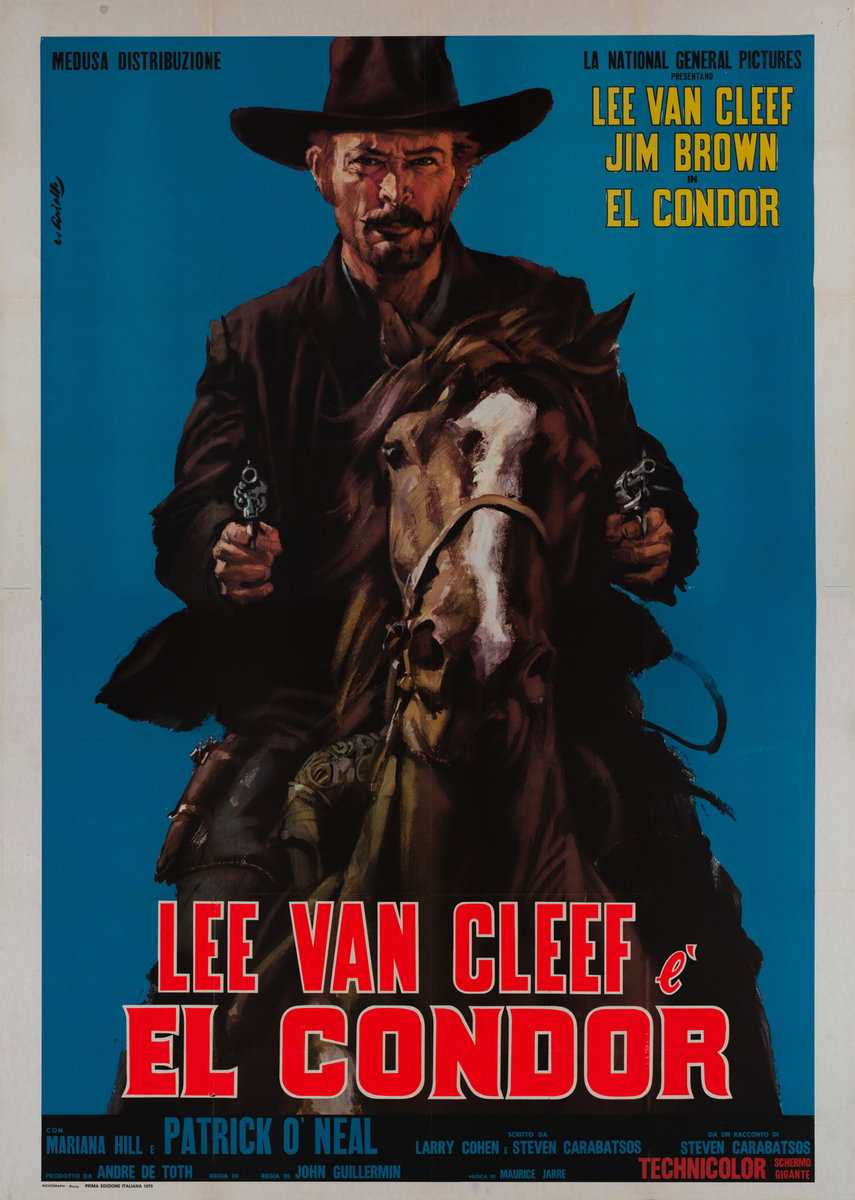 Manifesto 3 per il film El Condor (1970), dipinto da Averardo Ciriello