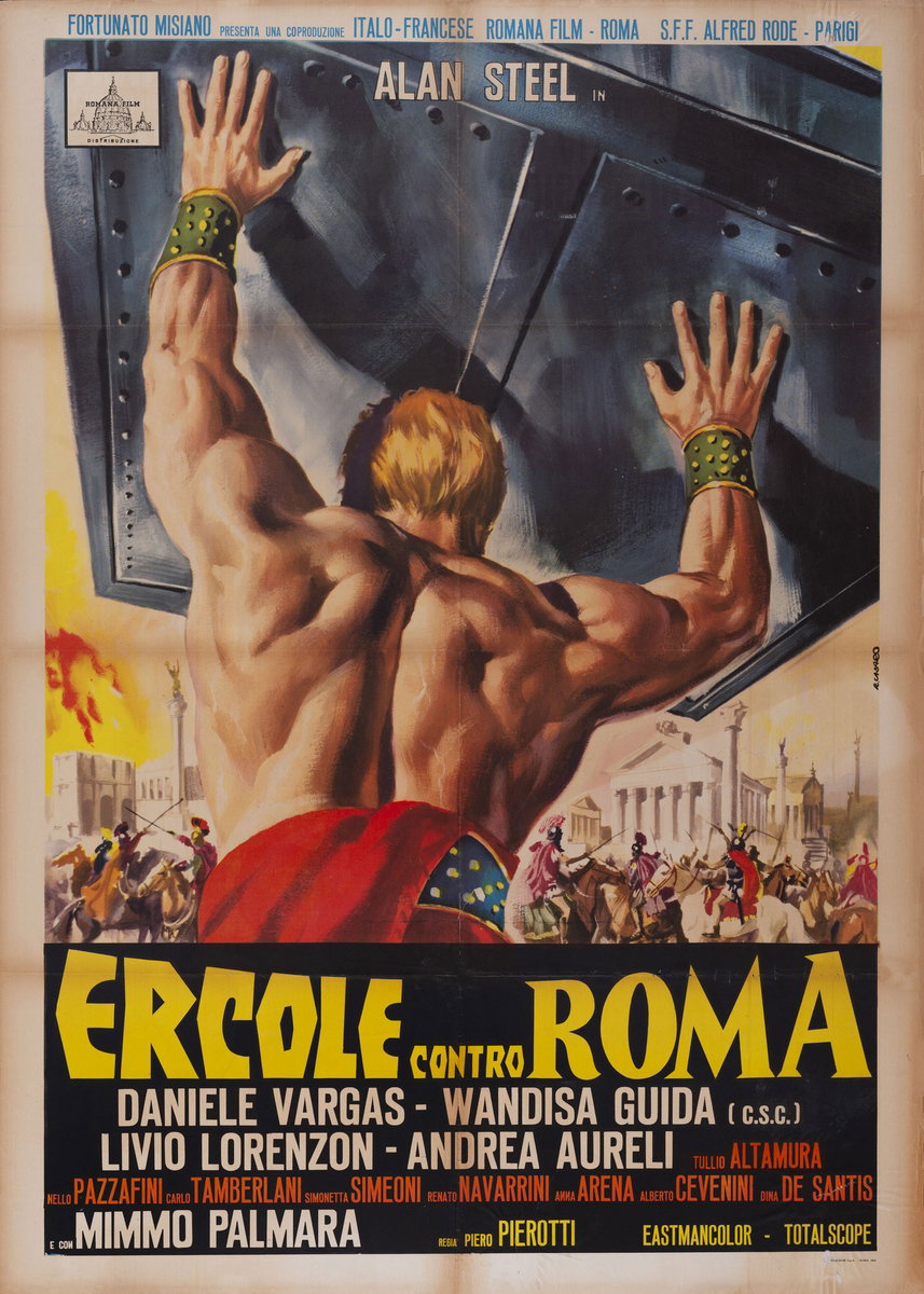 Manifesto 3 per il film Ercole contro Roma (1964), dipinto da Renato Casaro (Renè)