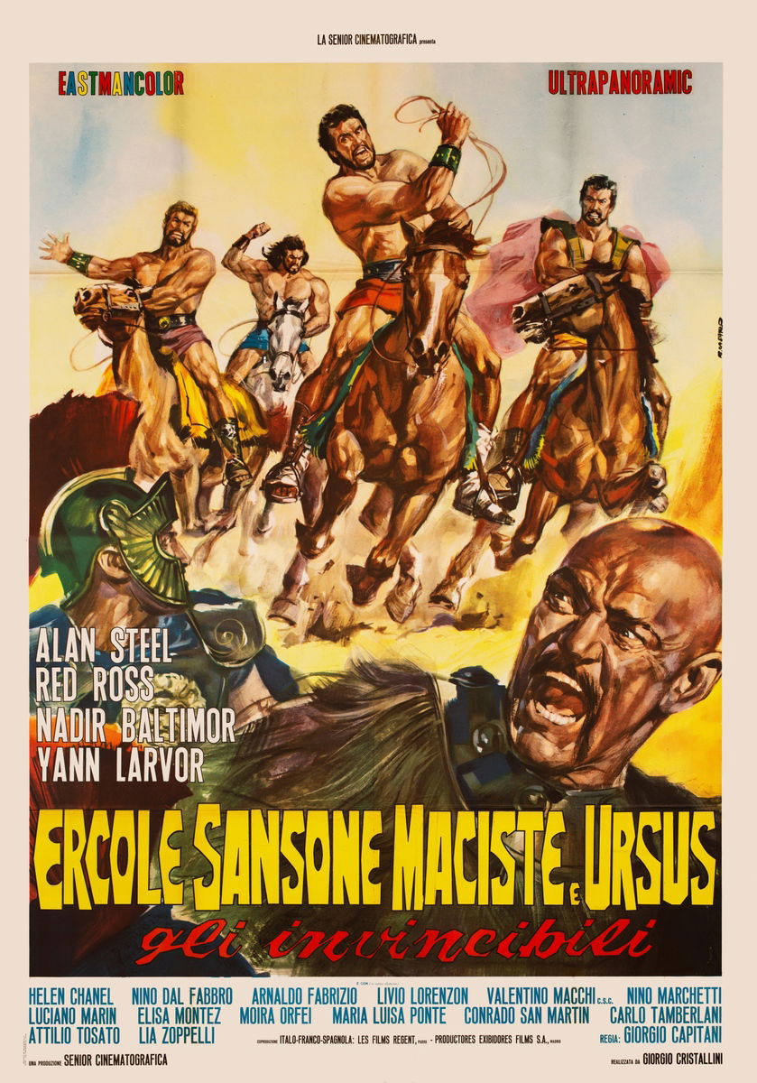 Ercole, Sansone, Maciste e Ursus gli invincibili - Manifesto 1