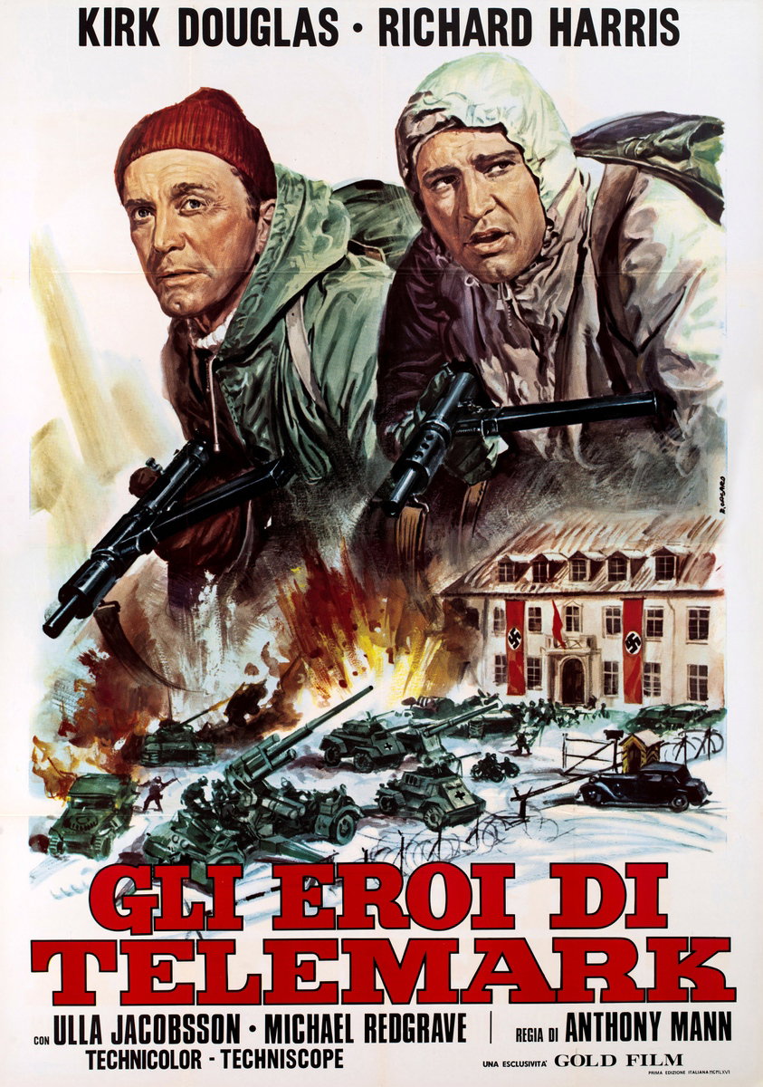 Poster 2 for the film The Heroes of Telemark (1965), painted by Renato Casaro (Renè)