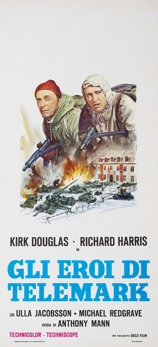 Locandina 2 for the film The Heroes of Telemark (1965), painted by Renato Casaro (Renè)
