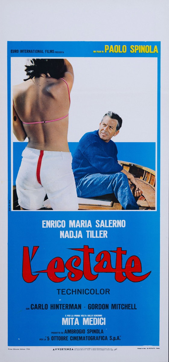 Locandina 2 for the film L'estate (1966), painted by Roberto De Seta (Bob)