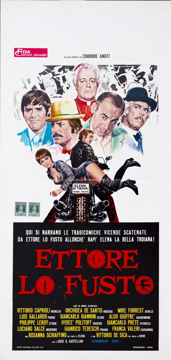 Locandina 2 per il film Ettore lo fusto (1972), dipinto da Renato Casaro (Renè)