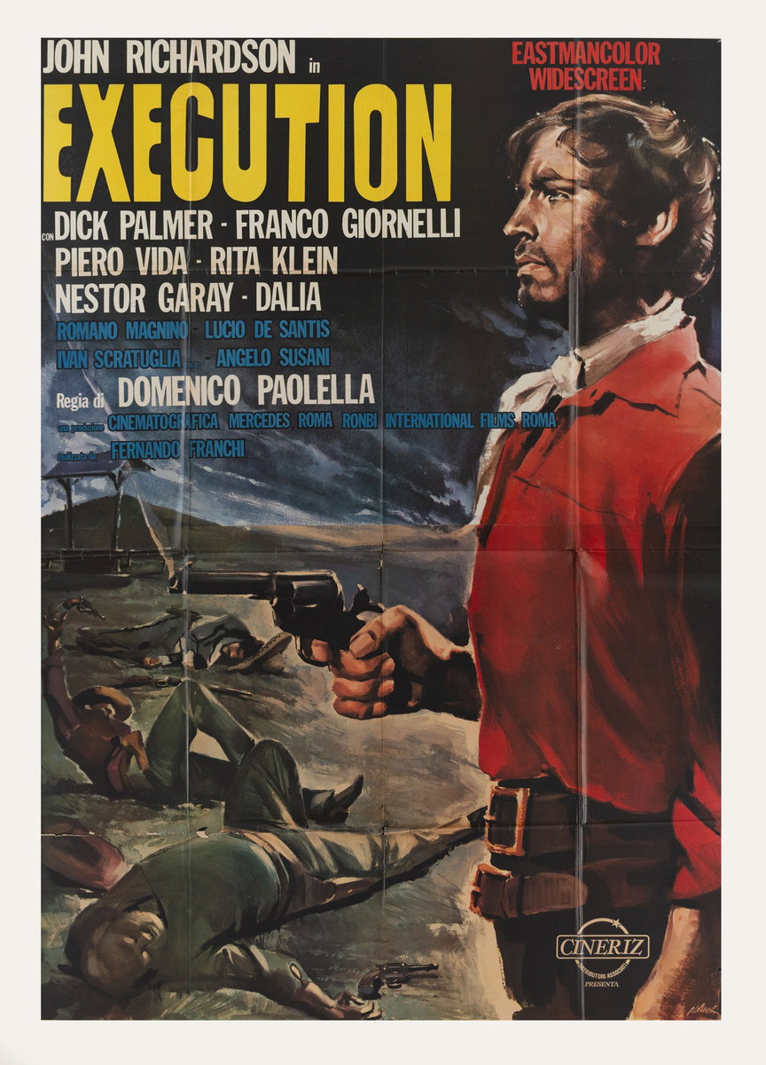 Manifesto 3 per il film Execution (1968), dipinto da Giorgio Olivetti