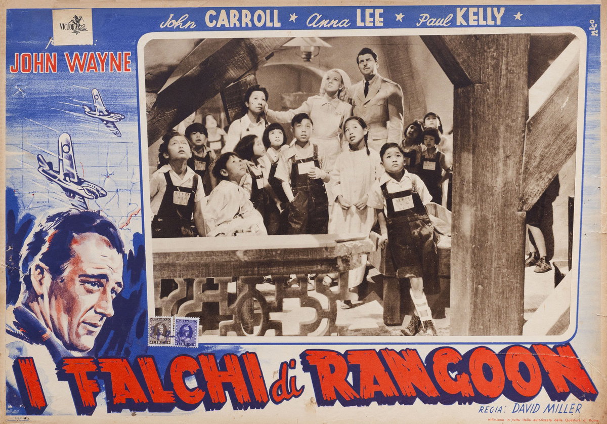 Fotobusta 3 per il film I falchi di Rangoon (1942)