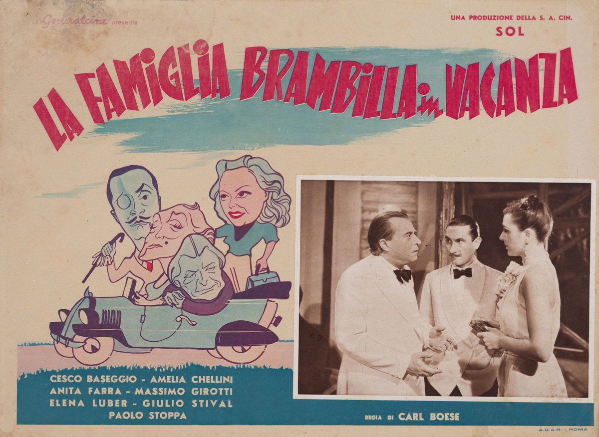 Lobby Card 3 for the film La famiglia Brambilla in vacanza (1941)