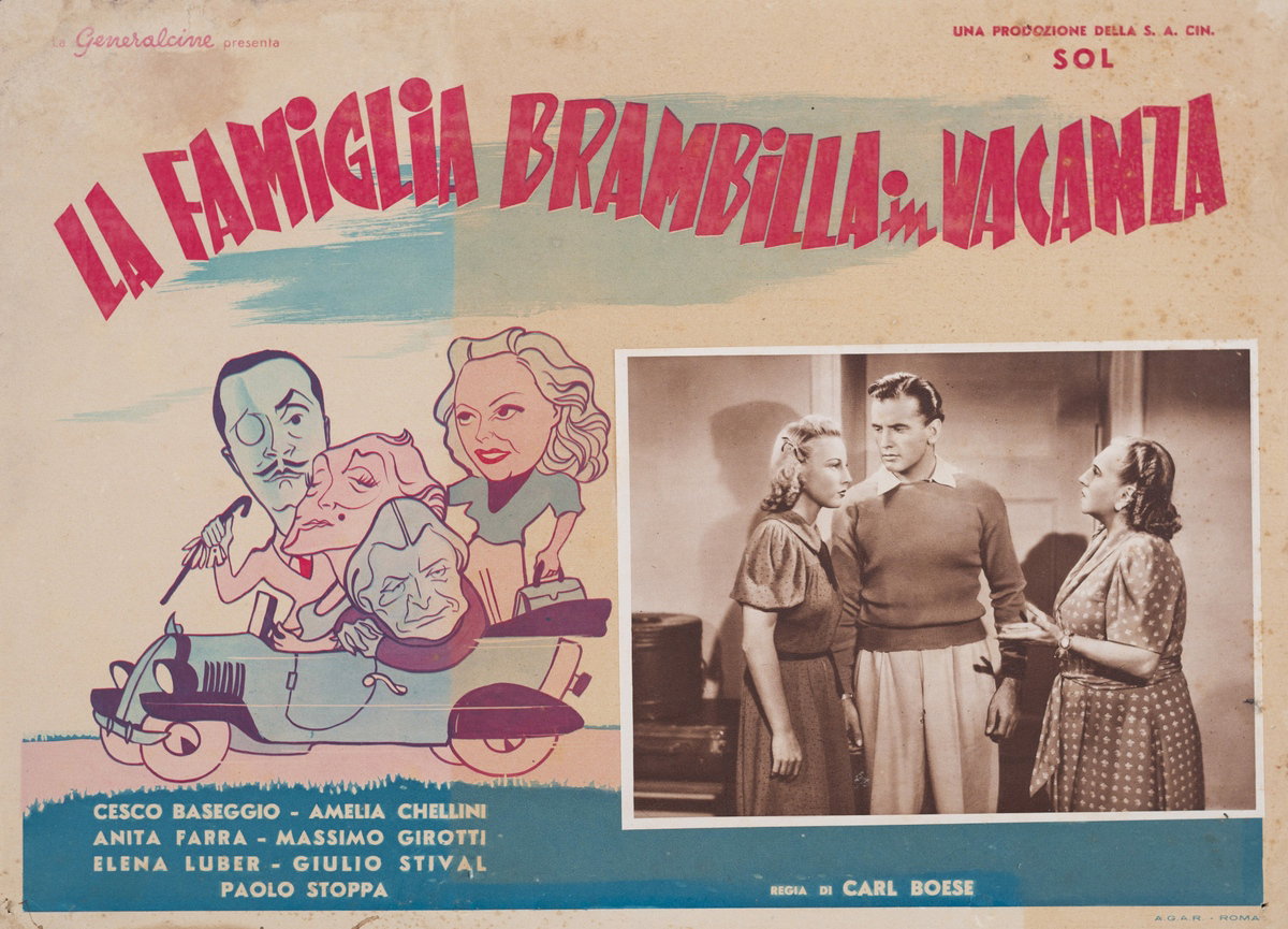 Lobby Card 4 for the film La famiglia Brambilla in vacanza (1941)