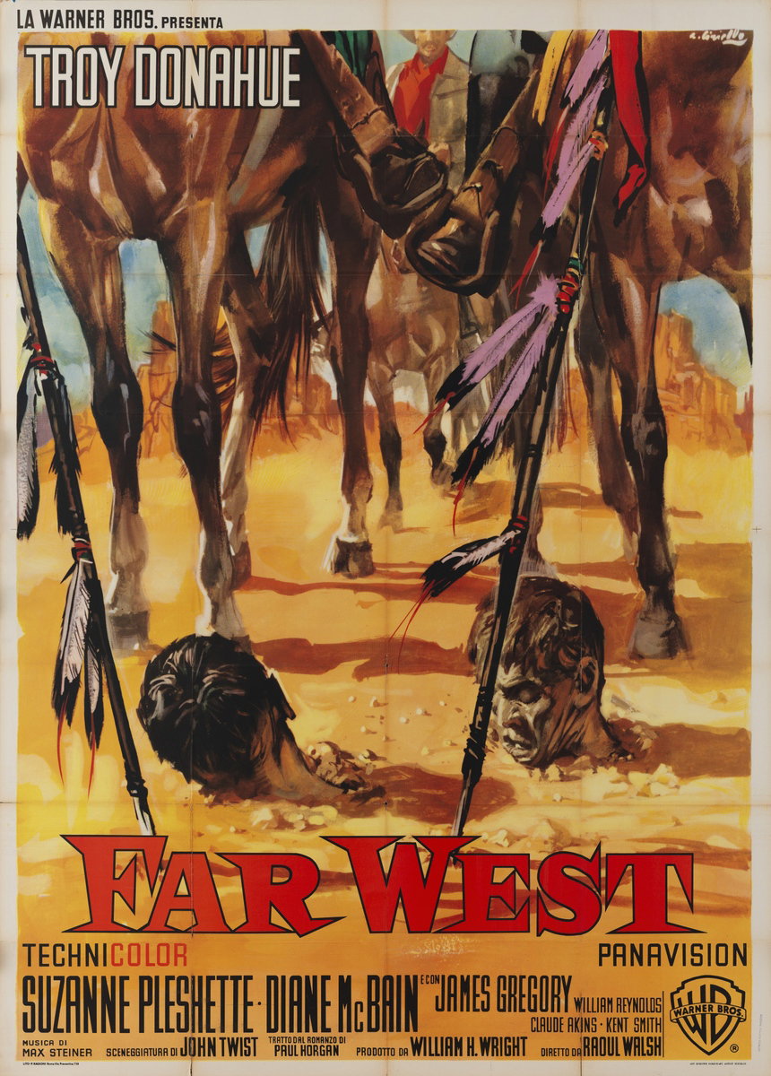 Manifesto 3 per il film Far West (1964), dipinto da Averardo Ciriello