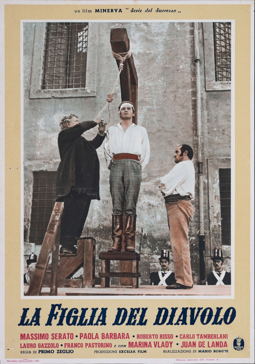 Fotobusta 2 per il film La figlia del diavolo (1952), dipinto da Mancinelli