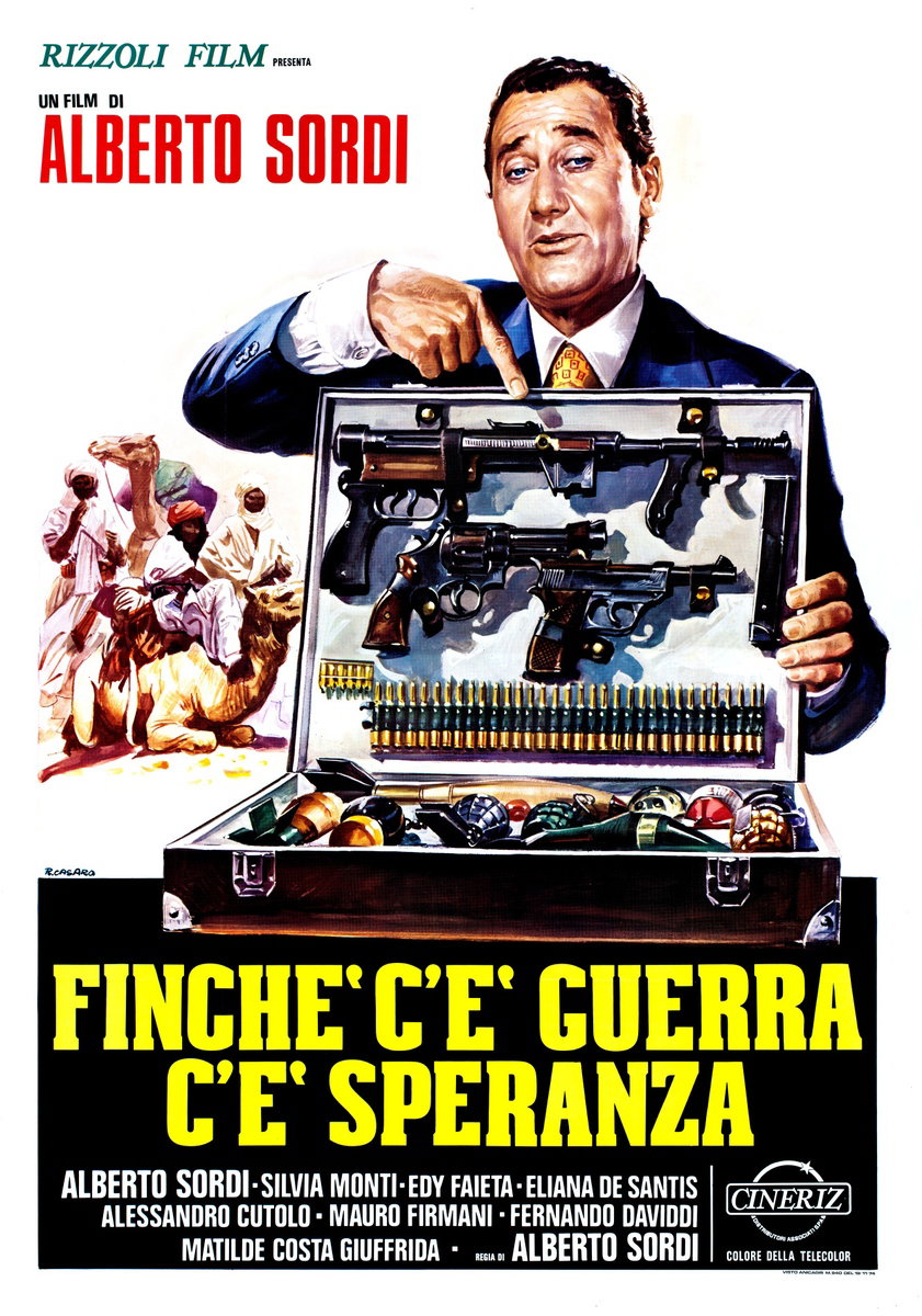 Manifesto 2 per il film Finché c'è guerra c'è speranza (1974), dipinto da Renato Casaro (Renè)