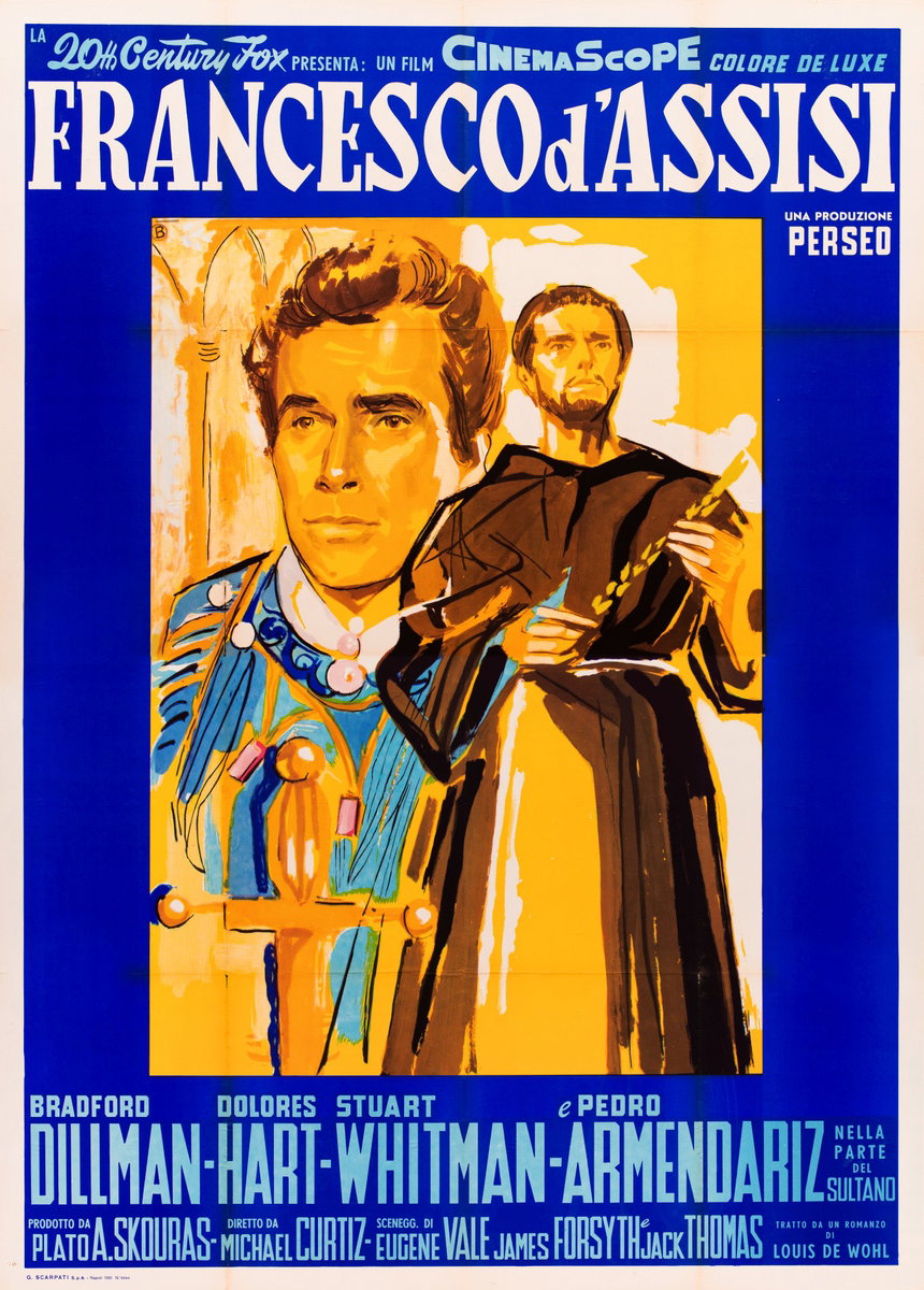 Poster 3 for the film Francis of Assisi (1961), painted by Ercole Brini