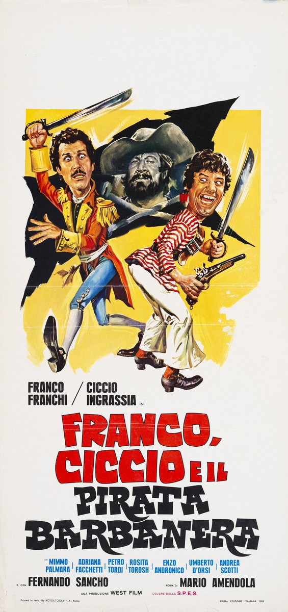 Locandina 2 per il film Franco, Ciccio e il pirata Barbanera (1969)