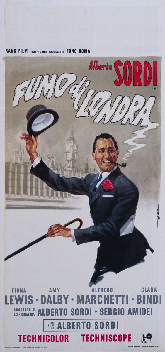 Locandina 2 for the film Smoke Over London (1966), painted by Enrico De Seta