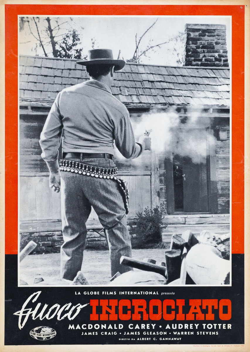 Fotobusta 4 per il film Fuoco incrociato (1958)