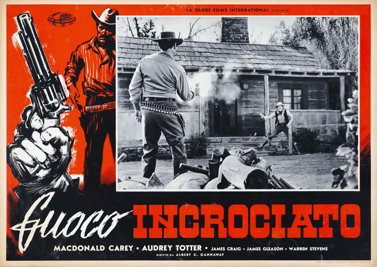 Fotobusta 2 per il film Fuoco incrociato (1958)
