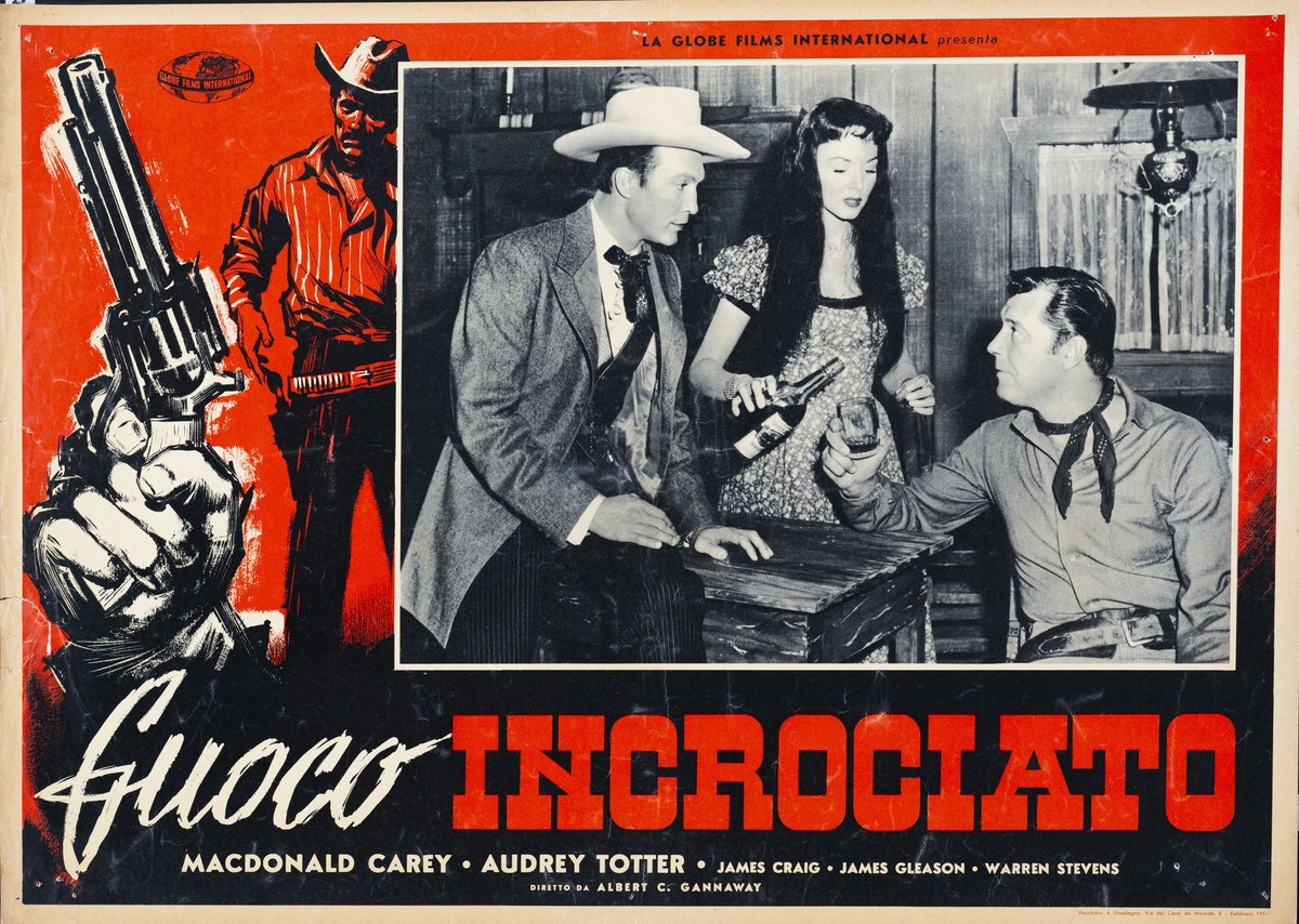 Fotobusta 3 per il film Fuoco incrociato (1958)