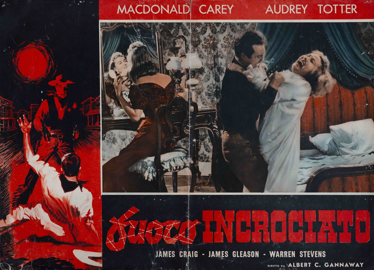 Fotobusta 5 per il film Fuoco incrociato (1958)