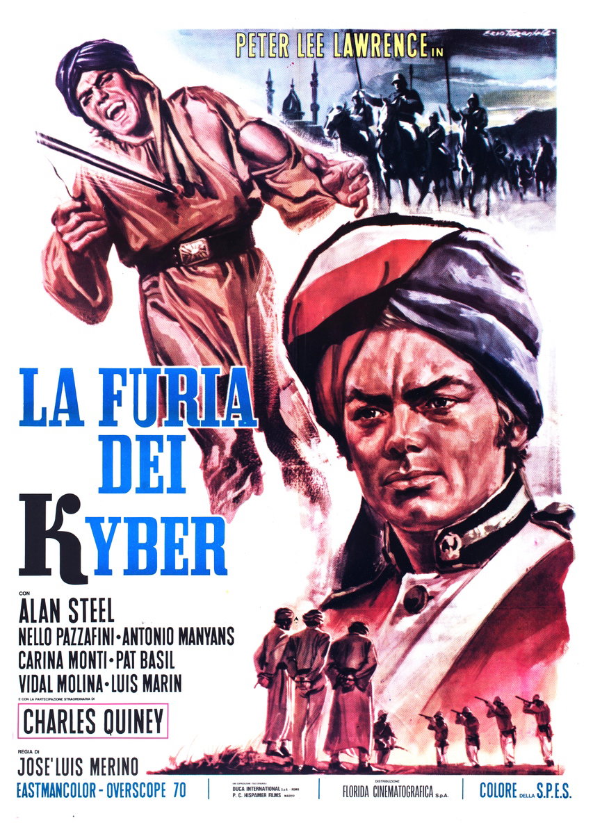 Poster 3 for the film Slaughter on the Khyber Pass (1970), painted by Ezio Tarantelli