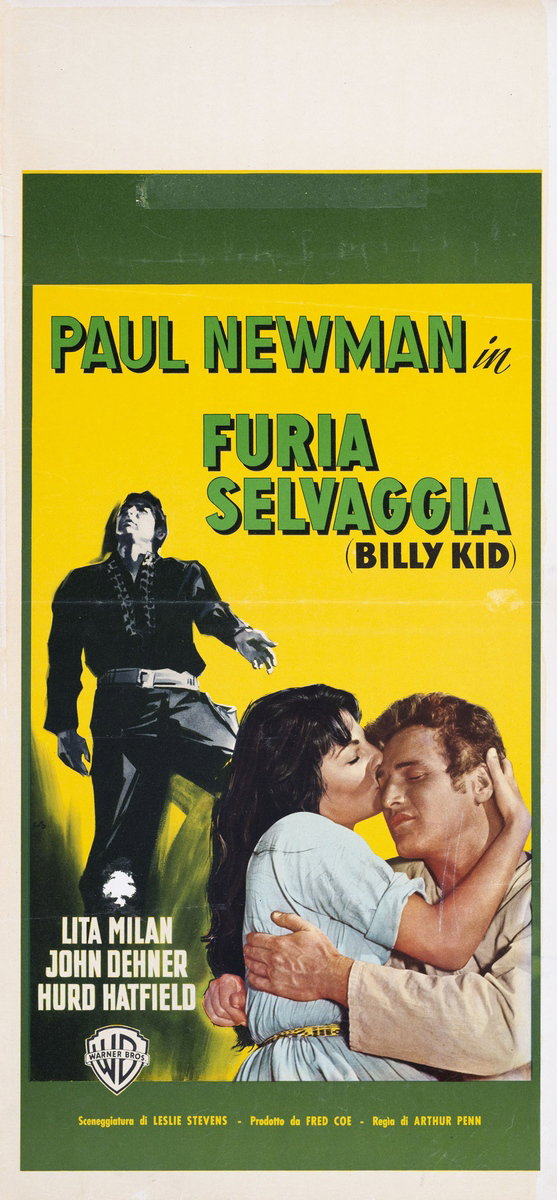 Locandina 2 per il film Furia selvaggia - Billy Kid (1958), dipinto da Silvano Campeggi (Nano)