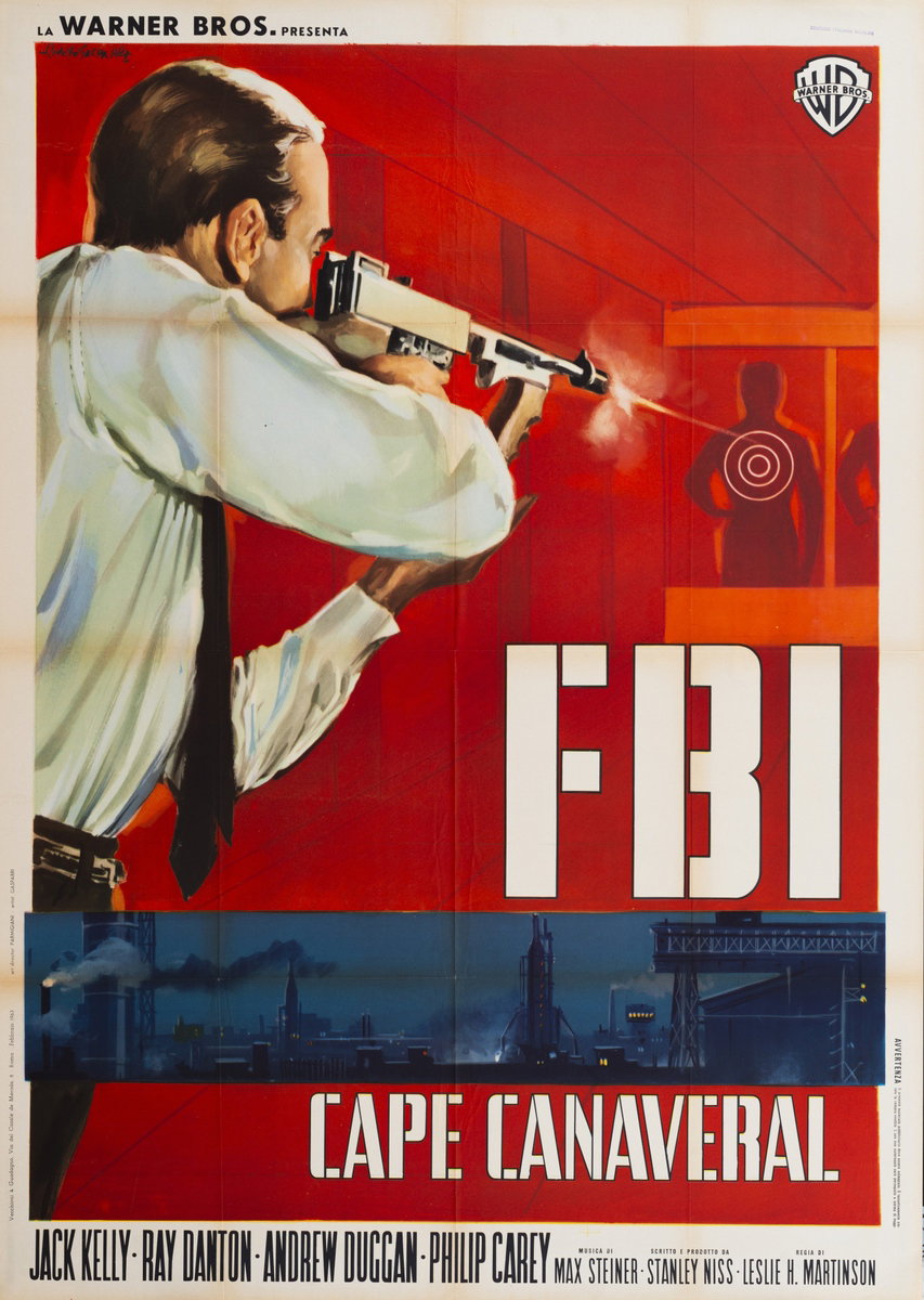 Poster 2 for the film FBI Code 98 (1963), painted by Rodolfo Gasparri