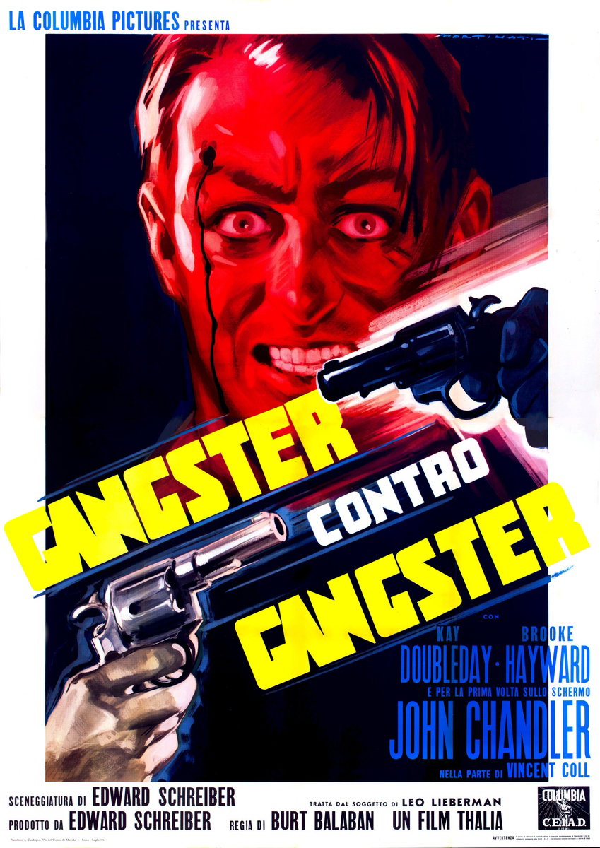 Manifesto 2 per il film Gangster contro gangster (1961), dipinto da Luigi Martinati