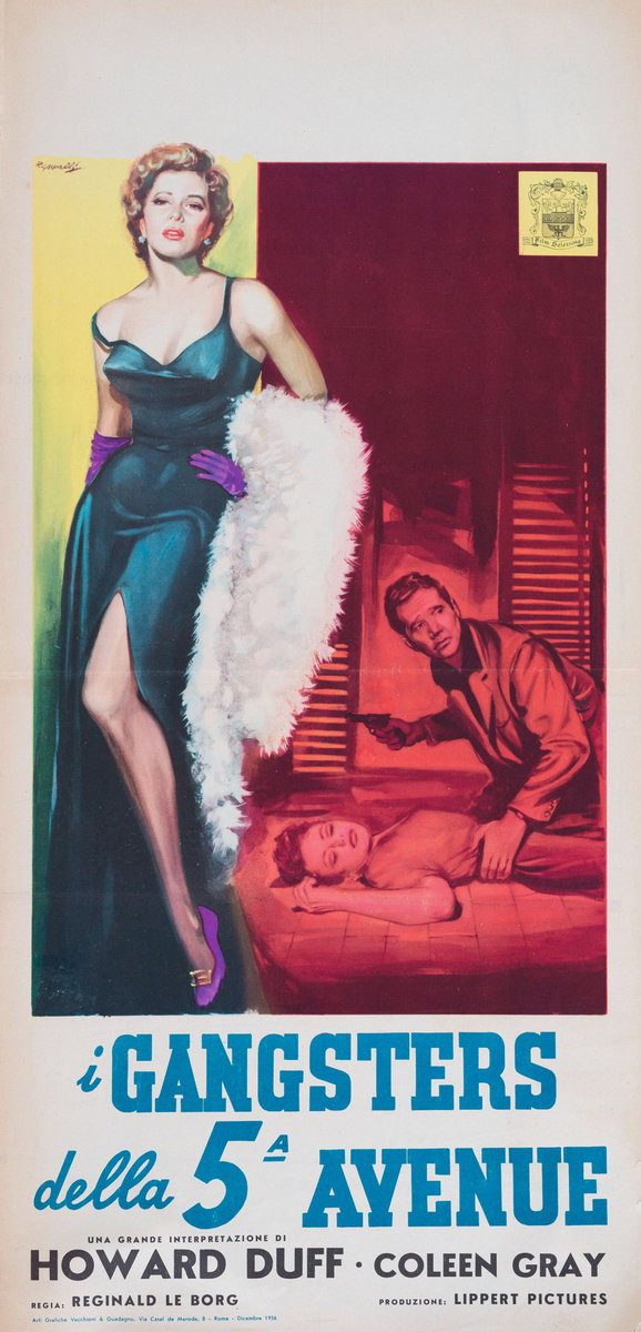 Locandina 2 per il film I gangsters della 5 Avenue (1952), dipinto da Rodolfo Gasparri