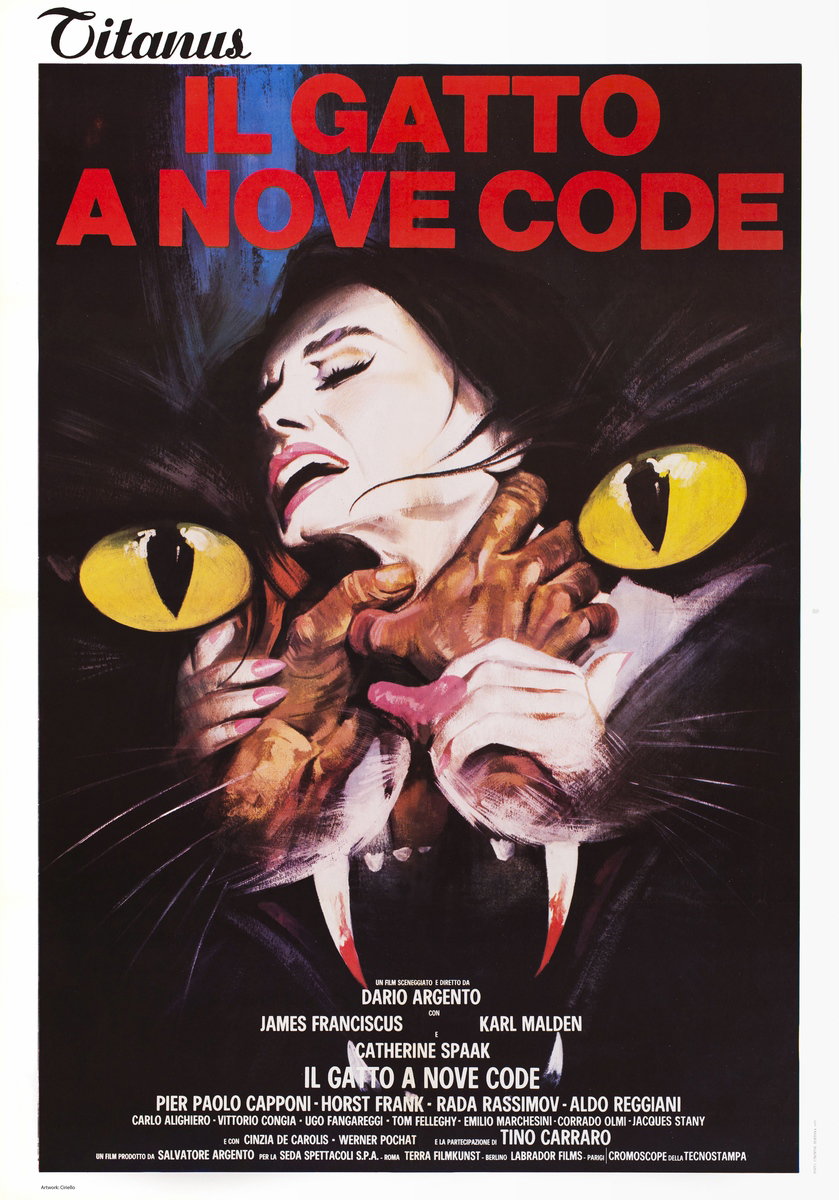 Il gatto a nove code - Manifesto 2