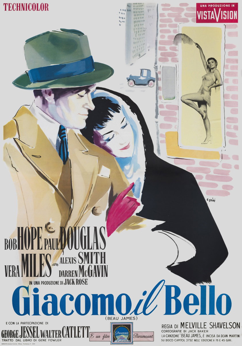 Poster 2 for the film Beau James (1957), painted by Ercole Brini