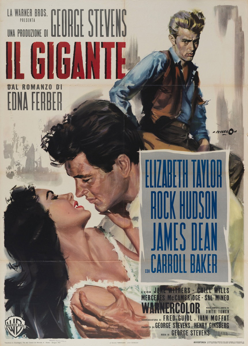 Poster 4 for the film Giant (1956), painted by Angelo Cesselon