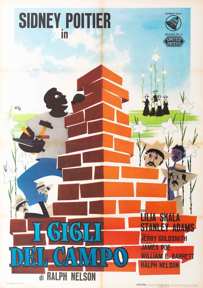 Manifesto 2 per il film I gigli del campo (1963), dipinto da Silvano Campeggi (Nano)