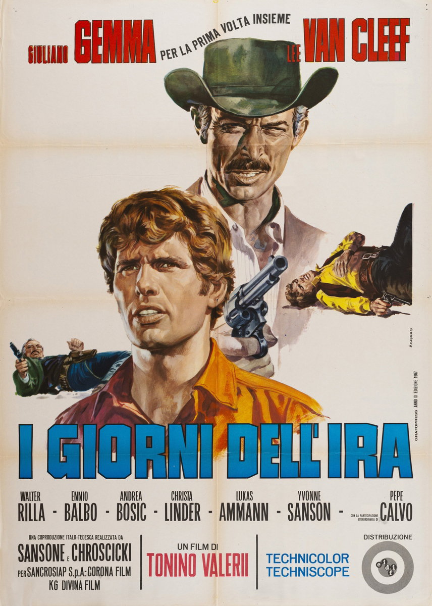 Poster 2 for the film Day of Anger (1967), painted by Renato Casaro (Renè)