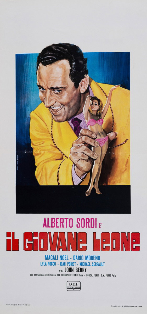 Locandina 2 per il film Il giovane leone (1959), dipinto da Mario Piovano