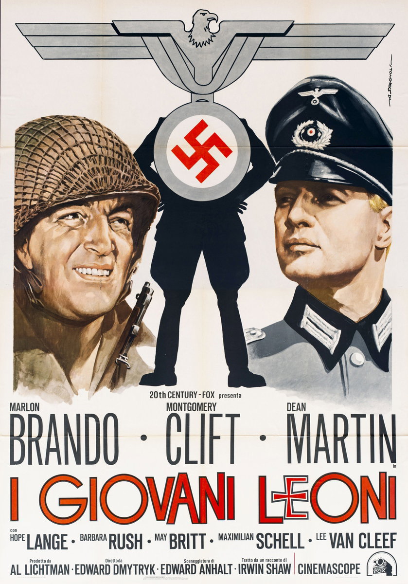 Poster 2 for the film The Young Lions (1958), painted by Angelo Spagnoli
