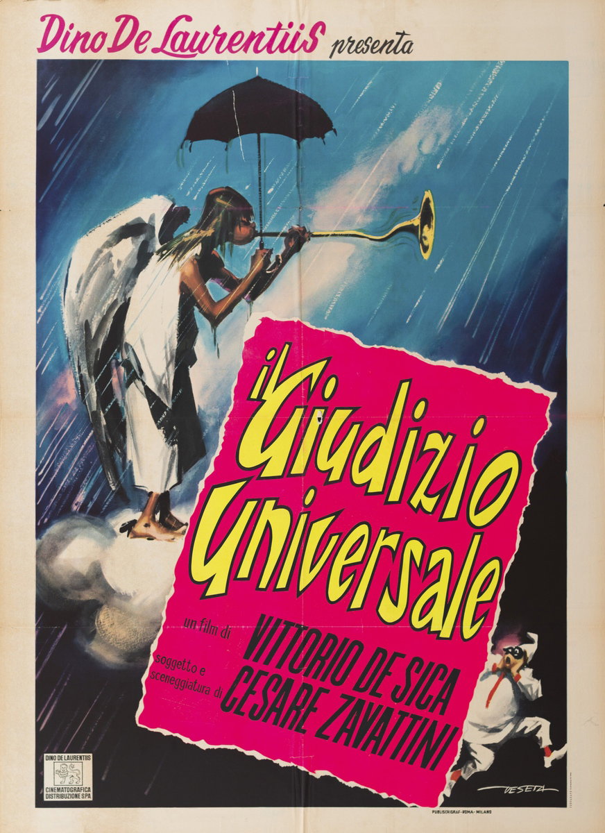 Manifesto 3 per il film Il giudizio universale (1961), dipinto da Enrico De Seta