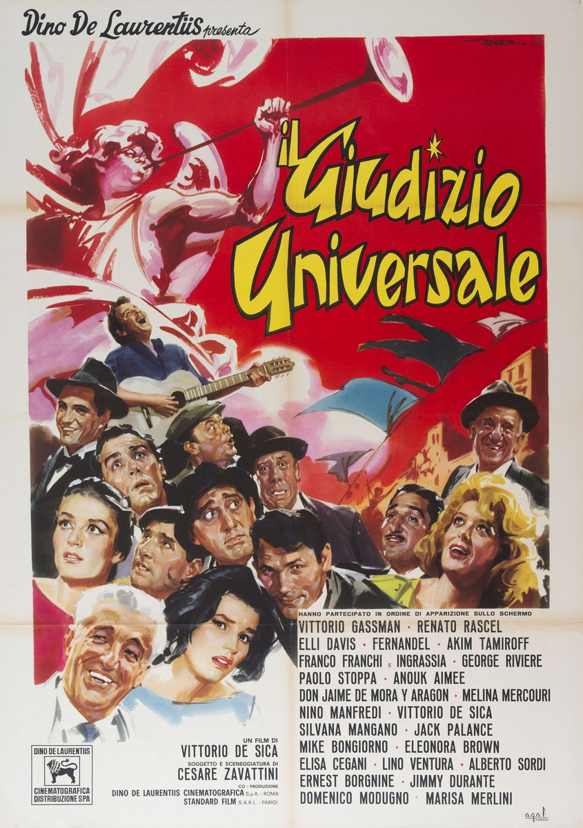 Manifesto 4 per il film Il giudizio universale (1961), dipinto da Enrico De Seta