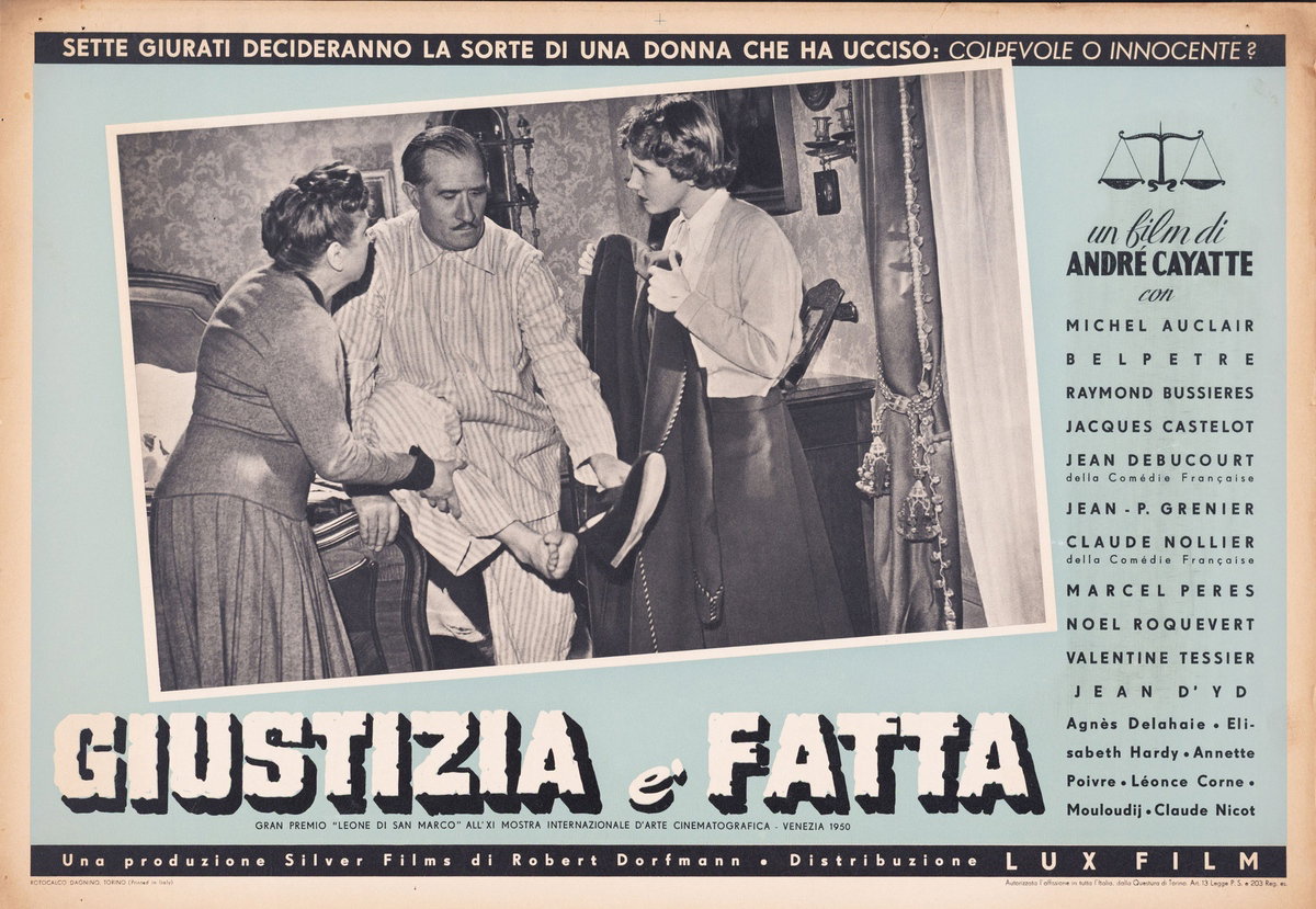 Lobby Card 5 for the film Justice Is Done (1950), painted by Giorgio Olivetti