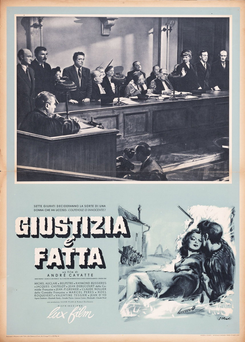 Fotobusta 2 per il film Giustizia è fatta (1950), dipinto da Giorgio Olivetti